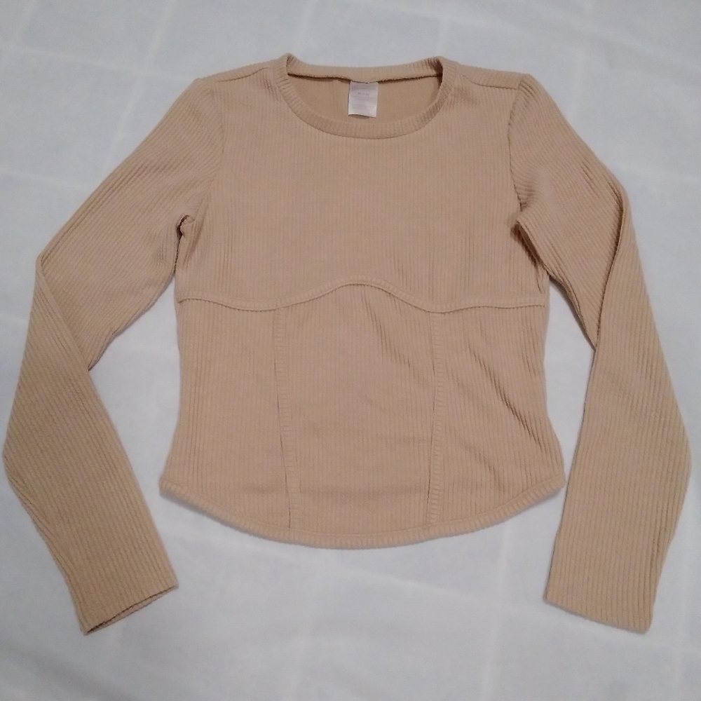 No Boundaries Ribbed Crop Top Medium 7-9